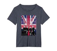 The Beatles Liverpool Flag T-Shirt, Women's Plus, Heather Blue, 6X