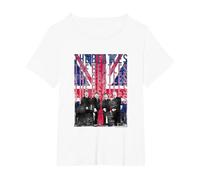 The Beatles Liverpool Flag T-Shirt, Women's Plus, White, 4X