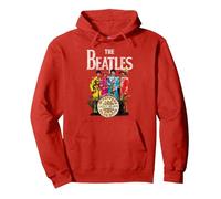 The Beatles - Lonely Hearts Sergeant Hoodie Pullover Hoodie, Adult Unisex, Red, X-Large