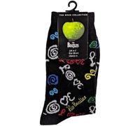 The Beatles Love Graffitti Logo Official Womens Black Socks (UK Size 4-7) One Size