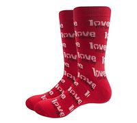 The Beatles Love Me Do Repeat Logo Official Womens Red Socks (UK Size 4-7) One Size