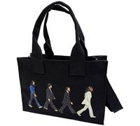The Beatles Men's Abbey Road Drop T Logo Cotton Back Print Tote Bag in Black The Beatles Black One Size