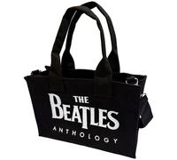 The Beatles Men's Anthology Cotton Back Print Tote Bag in Black The Beatles Black One Size