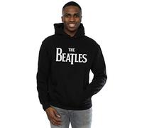 The Beatles Men's Drop T Logo Hoodie Large Black