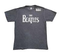 The Beatles Men's Drop T Logo T-Shirt in Charcoal | Size: Small The Beatles Charcoal S