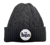 The Beatles Men's Drum Cable Knit Logo Beanie in Black The Beatles Black One Size