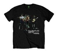 The Beatles Men's Hey Jude Version 2 T-Shirt, Black, Large