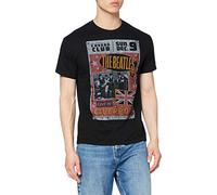 The Beatles Men's Live in Liverpool Short Sleeve T-Shirt, Black, Medium