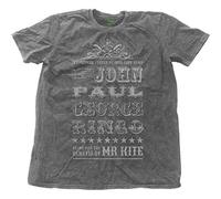 The Beatles Men's Mr Kite (Snow Wash) Regular Fit Crew Neck Short Sleeve T - Shirt, Grey (Grey Grey), Large (Manufacturer Size:Large)