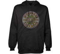 The Beatles Men's Sgt Pepper Pullover Hoodie in Black | Size: Large The Beatles Black L