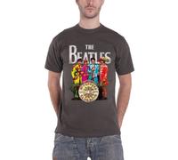 The Beatles Men's SGT Pepper Short Sleeve T-Shirt, Grey (Charcoal), Large