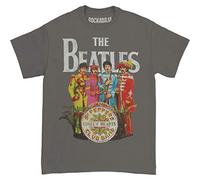 The Beatles Men's SGT Pepper Short Sleeve T-Shirt, Grey (Charcoal), Medium