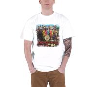 The Beatles Men's Sgt Pepper Vintage Print T-Shirt, White, Small