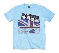 The Beatles Men's Shea Stadium Short Sleeve T-Shirt, Blue, XX-Large