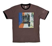 The Beatles Men's Stripe T-Shirt in Maroon | Size: Medium The Beatles Maroon M