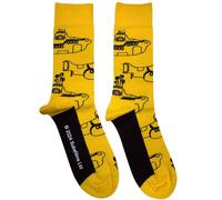 The Beatles Men's Submarine Outlines Repeat Ankle Socks in Yellow | Size: 4-7 The Beatles Yellow 4-7