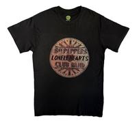 The Beatles Men's Vintage Drum Head T-Shirt, Black, X-Large