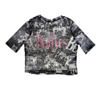 The Beatles Mesh Crop Top T Shirt All Over Print Drop T Logo Official Womens S White