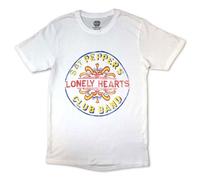 The Beatles Painted Sgt Pepper Logo T-Shirt in White | Size: Medium The Beatles White M