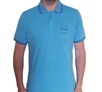 The Beatles Polo Shirt Drum Band Logo Nue Official Men's Light Blue, Blue, M