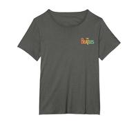 The Beatles - Rainbow Song Titles Collage T-Shirt, Women's Plus, Asphalt Grey, 6X
