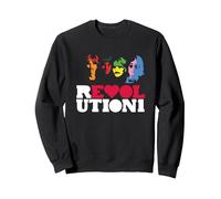 The Beatles Revolution Sweatshirt, Adult Unisex, Black, Large