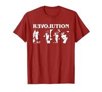 The Beatles - Revolution T-Shirt, Men, Cranberry Red, XX-Large