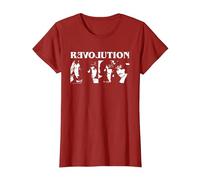 The Beatles - Revolution T-Shirt, Women, Cranberry Red, Small