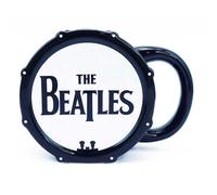 The Beatles Shaped Mug Drop T Logo Drum new Official Black Boxed