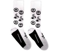 The Beatles Socks Band & Meanies Monochrome Official Mens White (UK Size 7-11) One Size