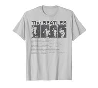 The Beatles - Song List T-Shirt, Men, Silver Grey, XX-Large