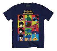 The Beatles - Submarine Characters T-Shirt for Kids/Girls, Navy blue, 5-6 Years