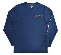 The Beatles T Shirt Abbey Road Official Unisex Denim Blue Long Sleeve XL
