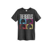 The Beatles T Shirt Hard Days Night Band Logo Official Amplified Unisex Charcoal