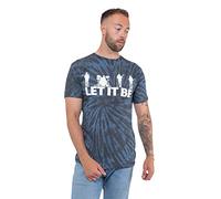 The Beatles T Shirt Let It Be Silhouette Logo Official Dip Dye on Black Unisex XXL
