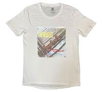 The Beatles T Shirt Please Please Me Gold Foil Logo Official Mens White M