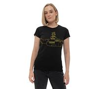 The Beatles T Shirt Yellow Submarine Diamante Official Womens Skinny Fit Black M
