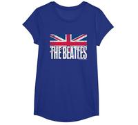 The Beatles - UK Flag T-Shirt, Girls, Royal Blue, Medium