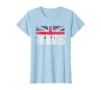 The Beatles - UK Flag T-Shirt, Women, Baby Blue, Small