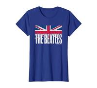 The Beatles - UK Flag T-Shirt, Women, Royal Blue, 3X-Large