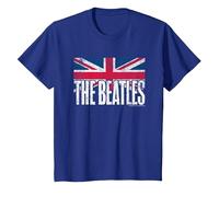 The Beatles - UK Flag T-Shirt, Youth, Royal Blue, Large