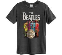 The Beatles Unisex T-Shirt Lonely Hearts Vintage Charcoal (L)