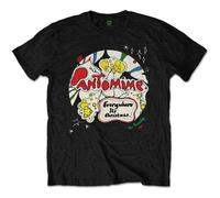 The Beatles T Shirt Christmas Pantomine Band Logo new Official Black