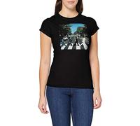 The Beatles Women's Abbey Road T-Shirt, Black, Size 14 (Size:X-Large)