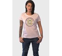 The Beatles Women's Sgt Pepper Drum Super Skinny Fit T-Shirt in White | Size: Small The Beatles White S