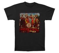 The Beatles Women's Sgt Pepper T-Shirt in Black | Size: Large The Beatles Black L