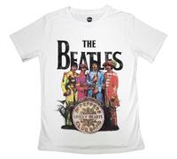 The Beatles Women's Sgt Pepper T-Shirt in White | Size: XL The Beatles White XL