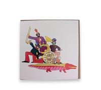 The Beatles Yellow Submarine Band on Crocodile Art Greeting Card