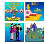 The Beatles Yellow Submarine Various Designs Fridge Magnet Set The Beatles Multicolor