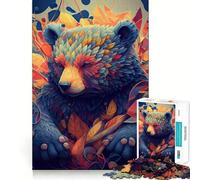The Beautiful Bear Jigsaw Puzzles for Adults 1000 Pieces Brain Challenge Toy Quiet Fun Precise Cut Wall Art Decor (50x75cm)